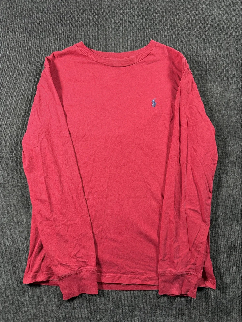 Polo Ralph Lauren Boy's Long Sleeve Red Crew Neck Shirt L/G (14-16)